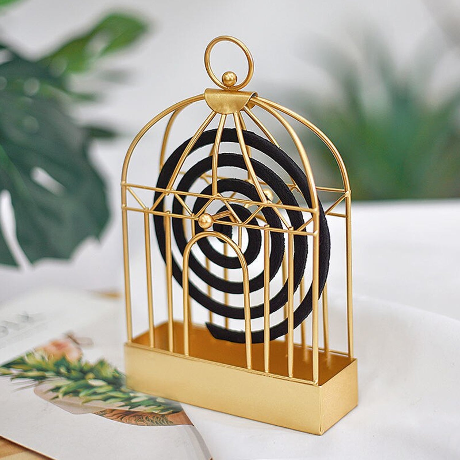 7395 Mosquito Coil Holder, Vintage Style Durable Household Mosquito Stand for Office Home DeoDap 7395 Mosquito Coil Holder, Vintage Style Durable Household Mosquito Stand for Office Home DeoDap